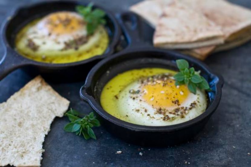 Oven Eggs with Olive Oil and Dukkah