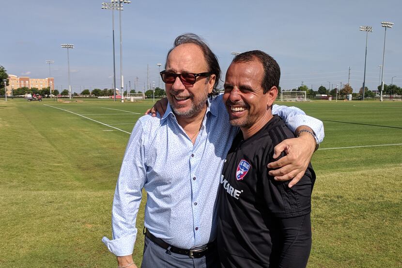 FC Dallas Technical Director Fernando Clavijo (left) and Head Coach Oscar Pareja (right)....
