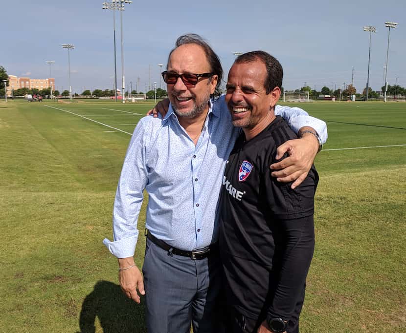 FC Dallas Technical Director Fernando Clavijo (left) and Head Coach Oscar Pareja (right)....