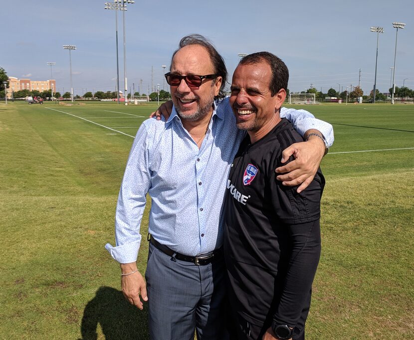 FC Dallas Technical Director Fernando Clavijo (left) and Head Coach Oscar Pareja (right)....