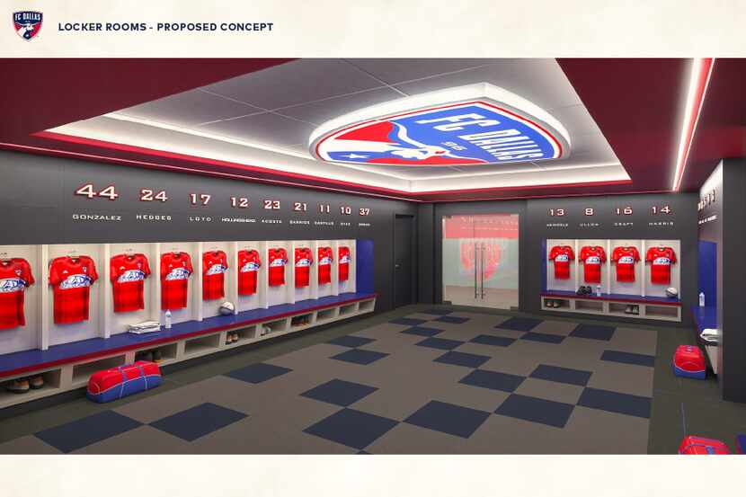  A rendering of the new locker rooms coming to Toyota Stadium in Frisco. (Courtesy FC Dallas)