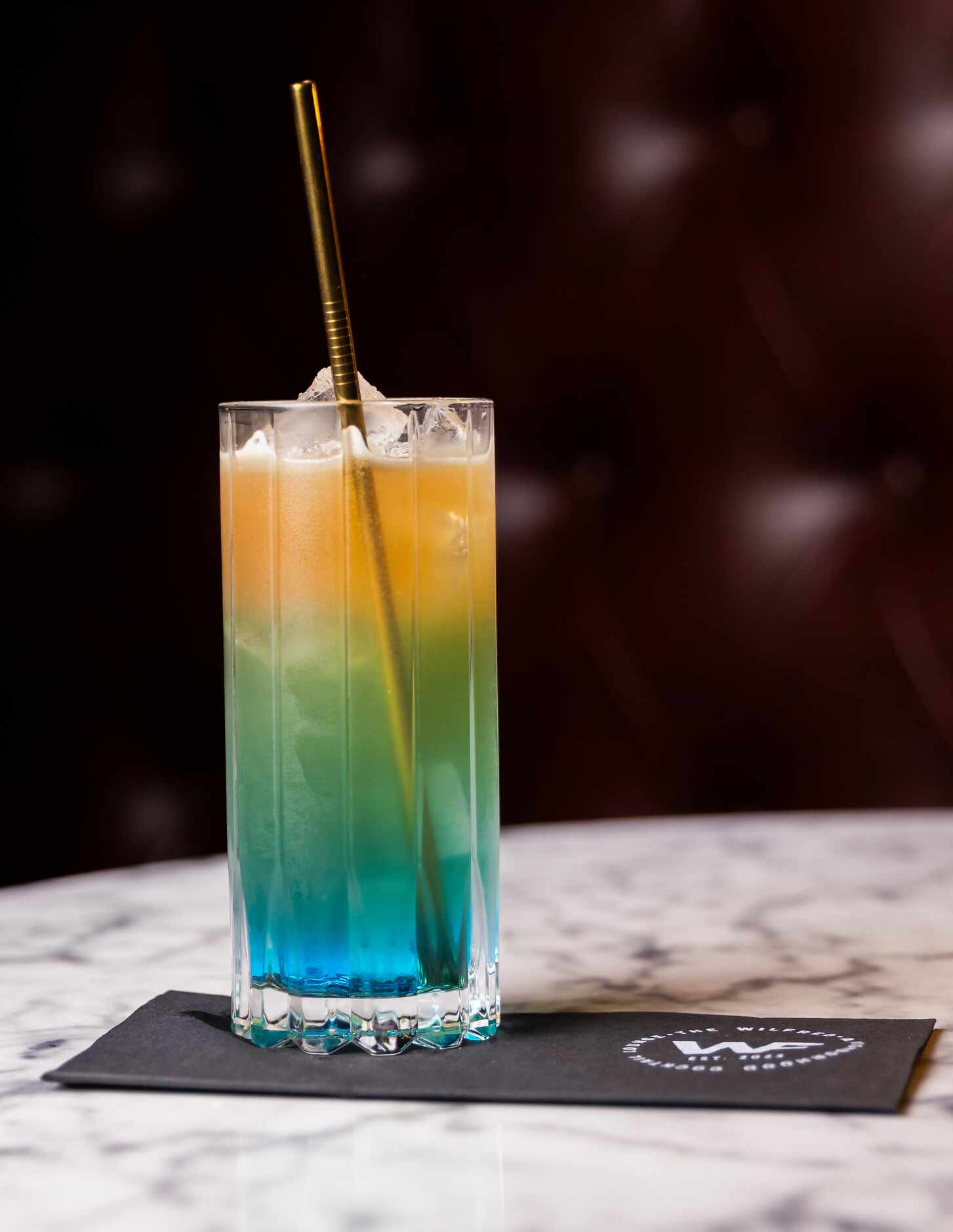 The Blue Dream cocktail, as with all of The Wilfred's drinks, is made with a soda mixed...