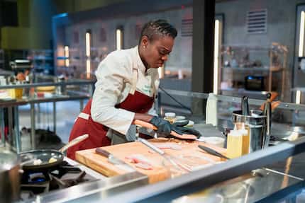Frisco chef Kess Eshun is pictured here in "24 in 24: Last Chef Standing" on the Food Network.