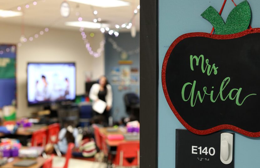 Maria Avila teaches a class at Jack Lowe Sr. Elementary School in Dallas, TX, on Sep 14,...