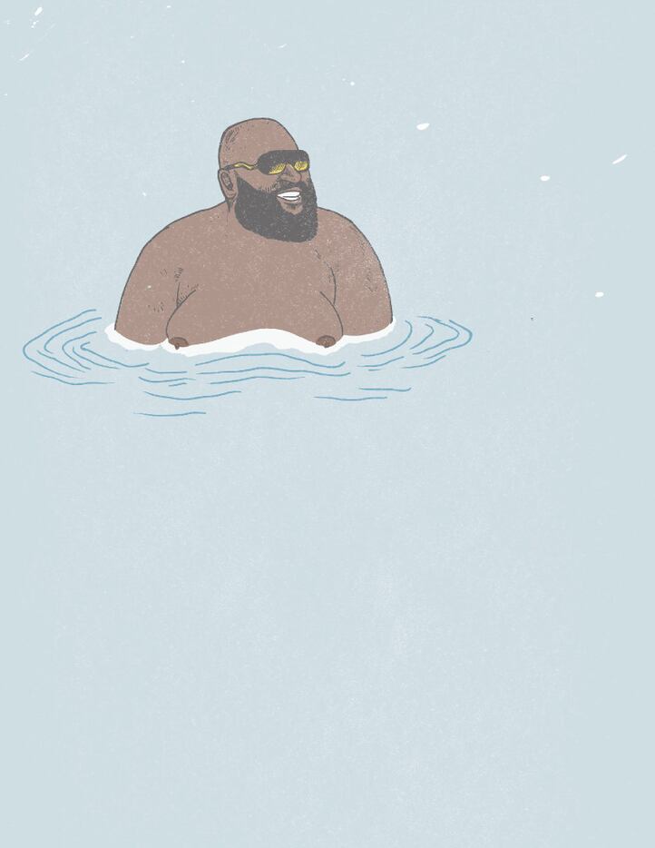 Torres drew this illustration of Rick Ross in a swimming pool for one of the chapters of The...