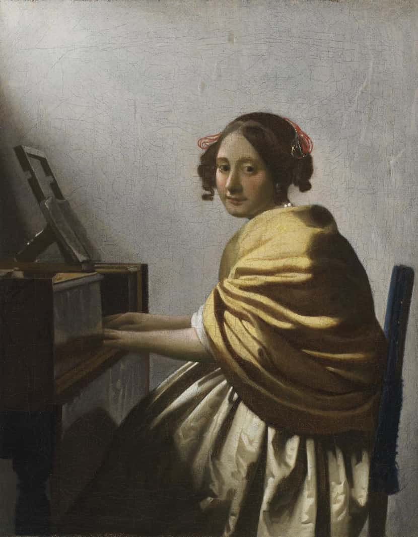 




Young Woman Seated at a Virginal by Johannes Vermeer (1632-75) is a petite 9 7/8 by 7...