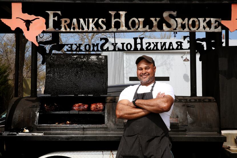 Owner Abraham Franks at Franks Holy Smoke BBQ in Ovilla.