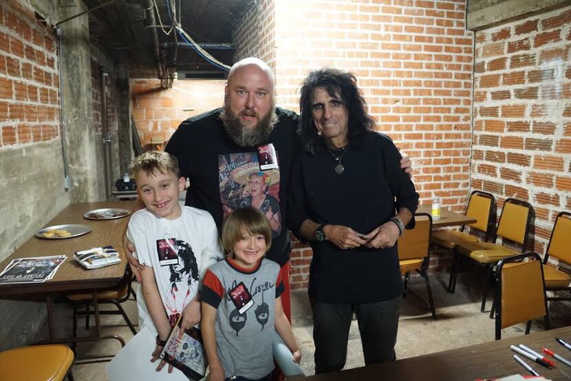 From 2015 Chris Penn meeting Alice Cooper with his two oldest boys.