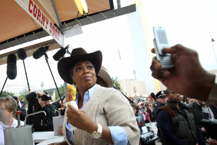 Not even Oprah Winfrey could visit the State Fair of Texas without eating a corny dog. On...
