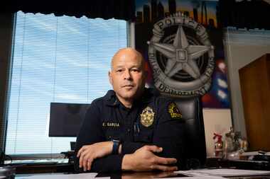 Dallas police Chief Eddie Garcia,  shown in his office at the Jac​​​k Evans Headquarters on...