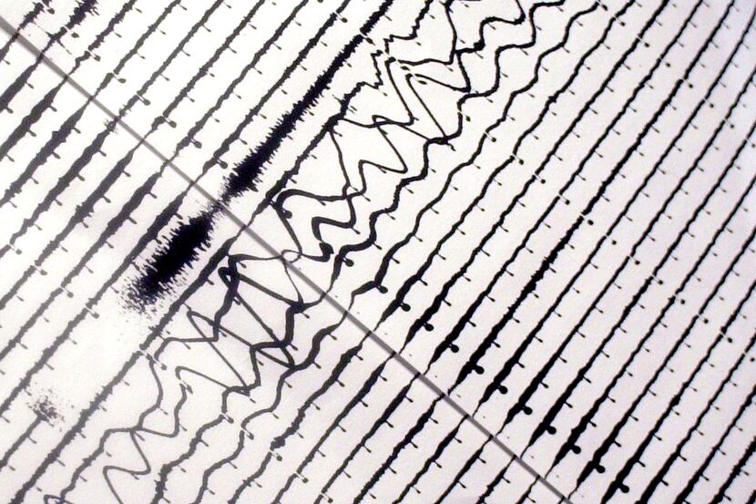 This is a seismograph reading taken Friday, Jan. 26, 2001 at the Natural History Museum in...