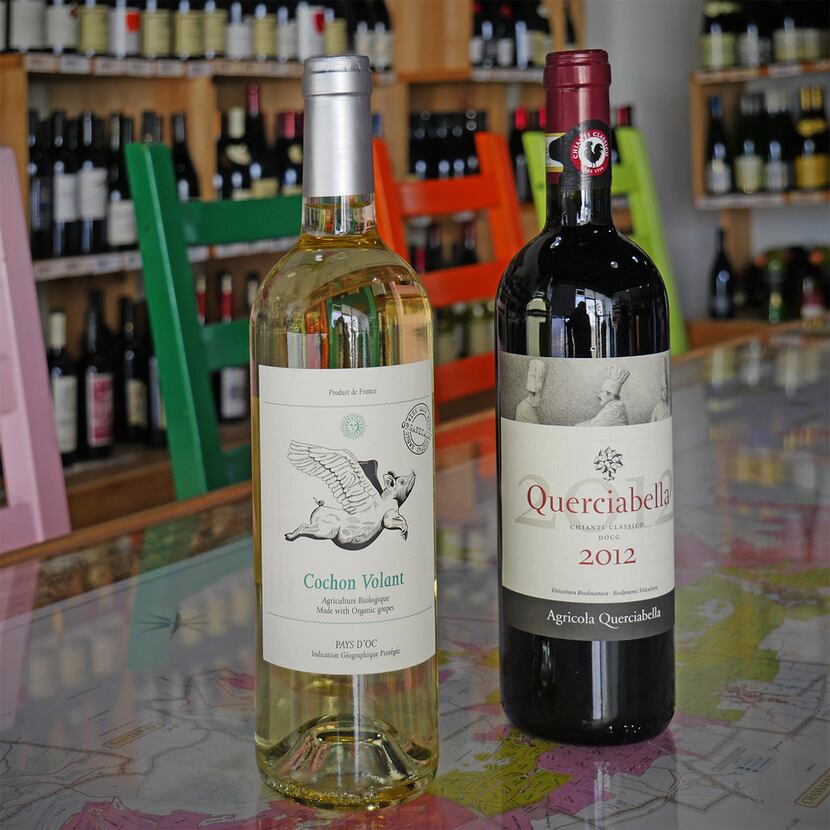 2017 Cochon Volant Blanc and 2012 Querciabella Chianti Classico at Le Caveau, Dallas 