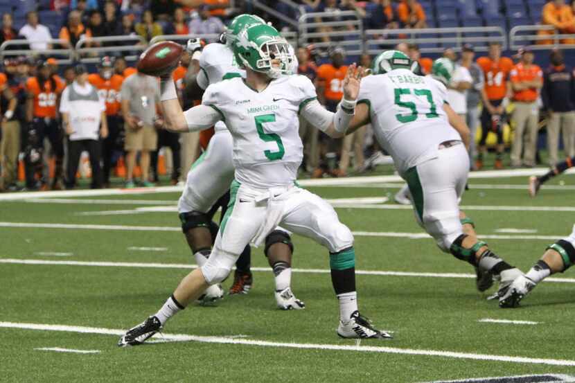 Andrew McNulty throws a pass last season in a loss to UTSA. McNulty will be one of the...