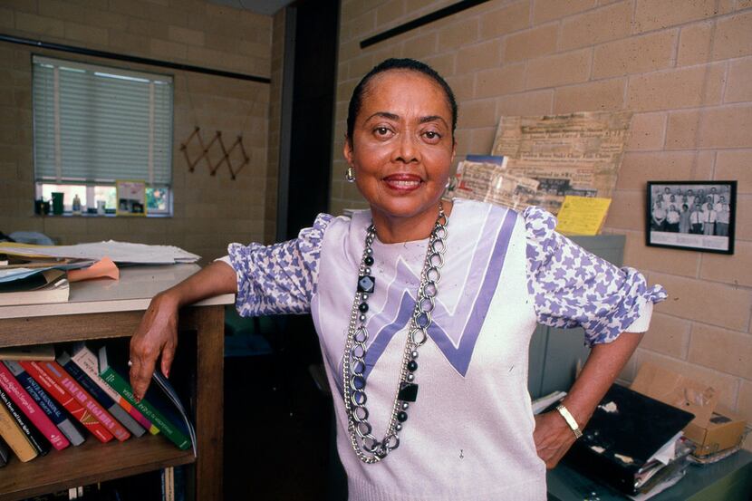 In this 1988 photo, Vivienne Malone-Mayes, Baylor University's first black professor, poses...