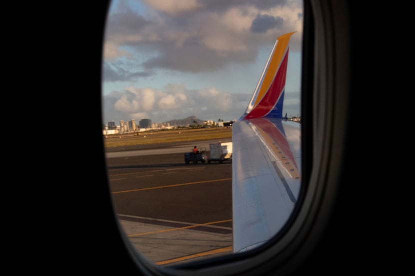 Southwest Airlines' first ever flight to the Hawaiian Islands is shown Feb. 5, 2019 at...