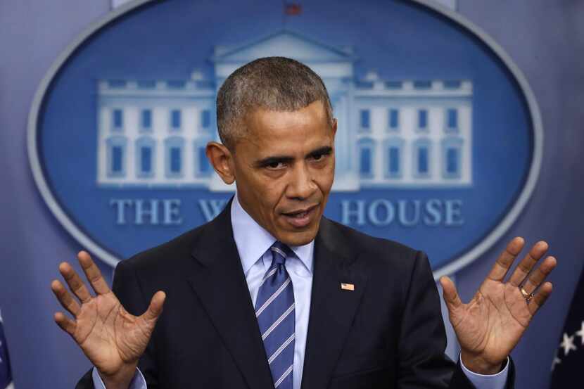 El presidente Barack Obama durante su última rueda de prensa en Washington el 16 de...