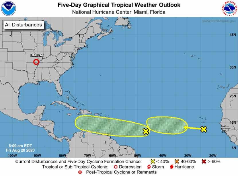 Two new disturbances have developed in the Atlantic Ocean.