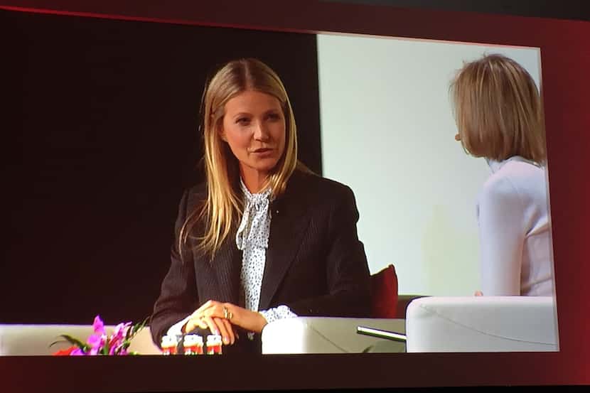 Gwyneth Paltrow speaks at the National Retail Federation meeting in New York.