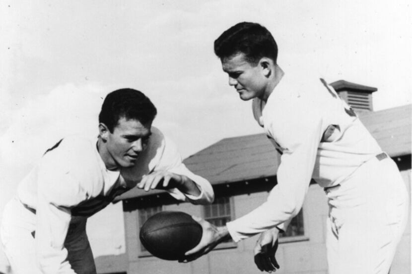 Lank Smith, (left) and Darrell Royal were known as the "touchdown twins."