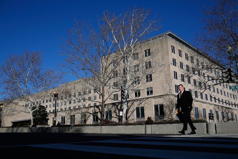 The U.S. State Department is shown January 26, 2017 in Washington, DC. (Photo by Win...