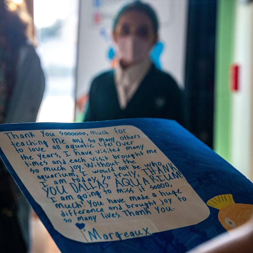Margeaux Maurer, a fifth-grade student at The Hockaday School, presented a handwritten...