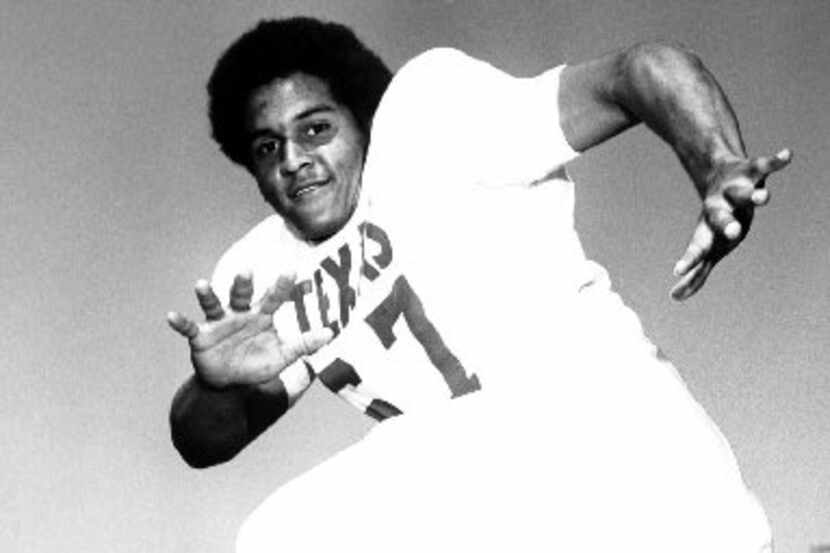 Julius Whittier, an offensive lineman and tight end at Texas in the late '60s and early...