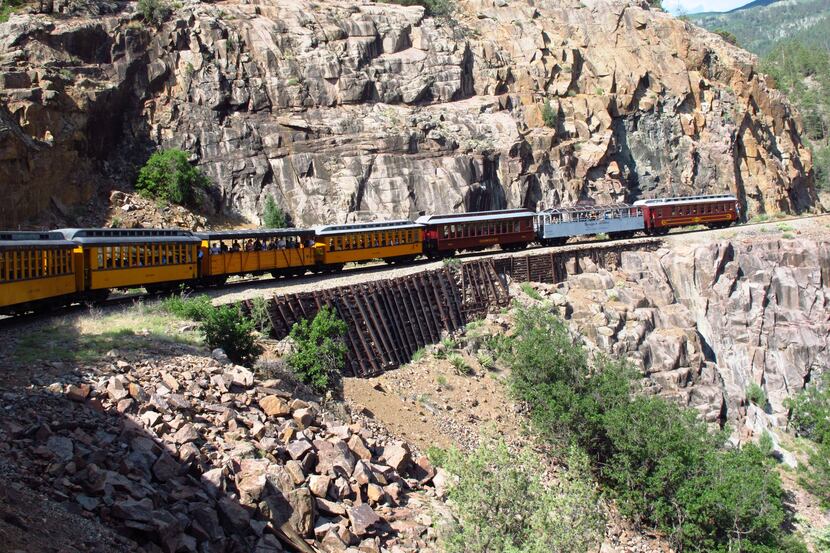 The historic narrow-gauge steam train runs between Durango and Silverton.