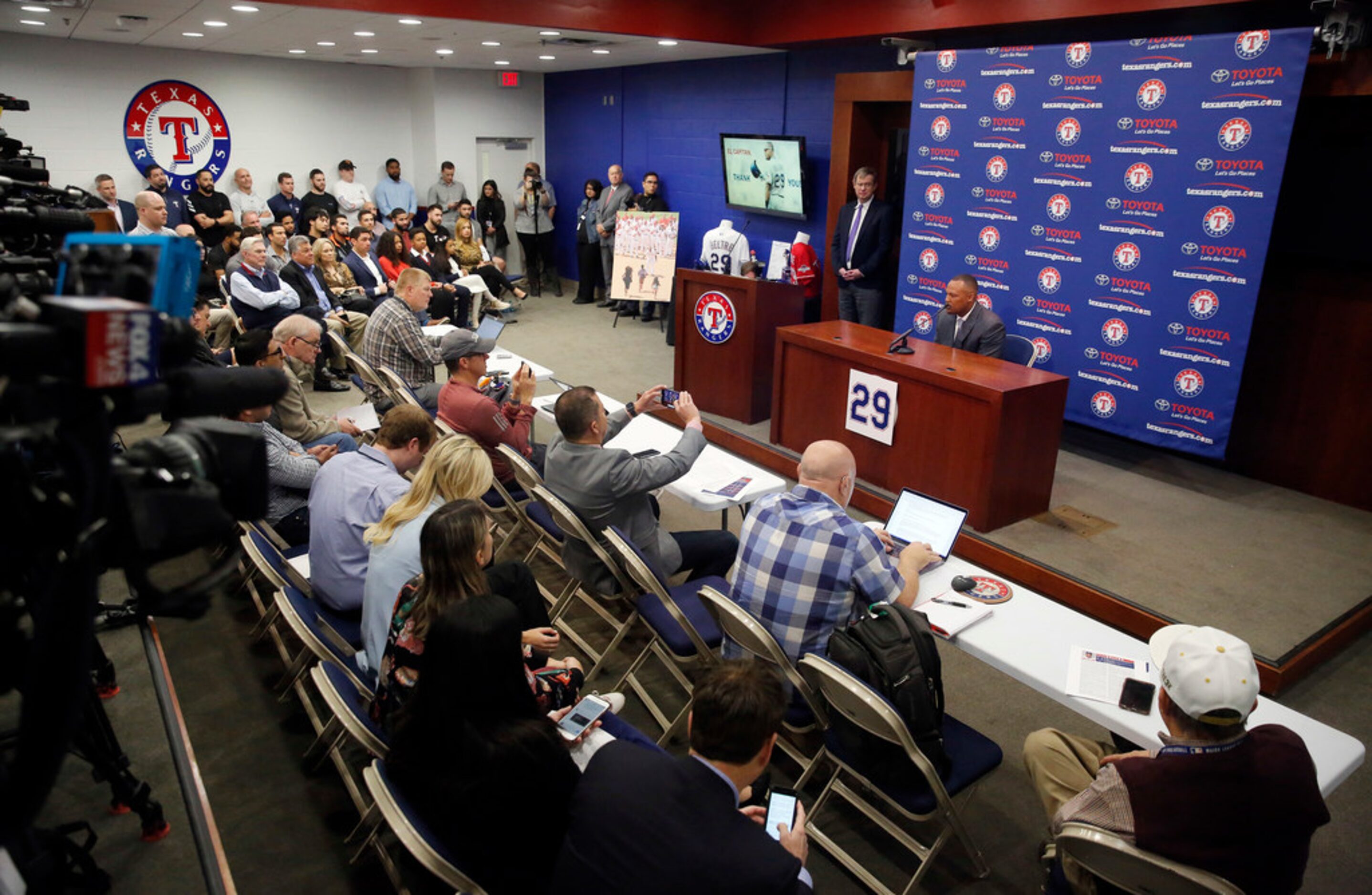 Former Texas Rangers third baseman Adrian Beltre, who announced his retirement from baseball...