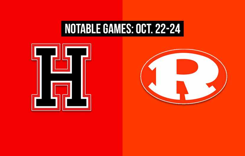 Notable games for the week of Oct. 22-24 of the 2020 season: Rockwall-Heath vs. Rockwall.