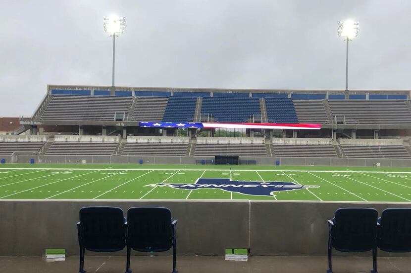 Stormy weather caused delays for the regional final soccer games at McKinney ISD Stadium on...
