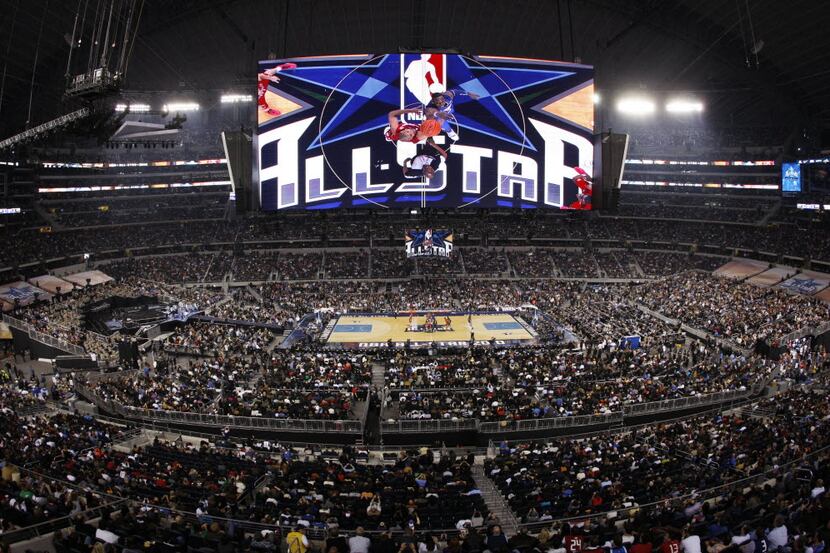 The NBA All-Star game tips off in front of what is believed to be the largeest crowd to...