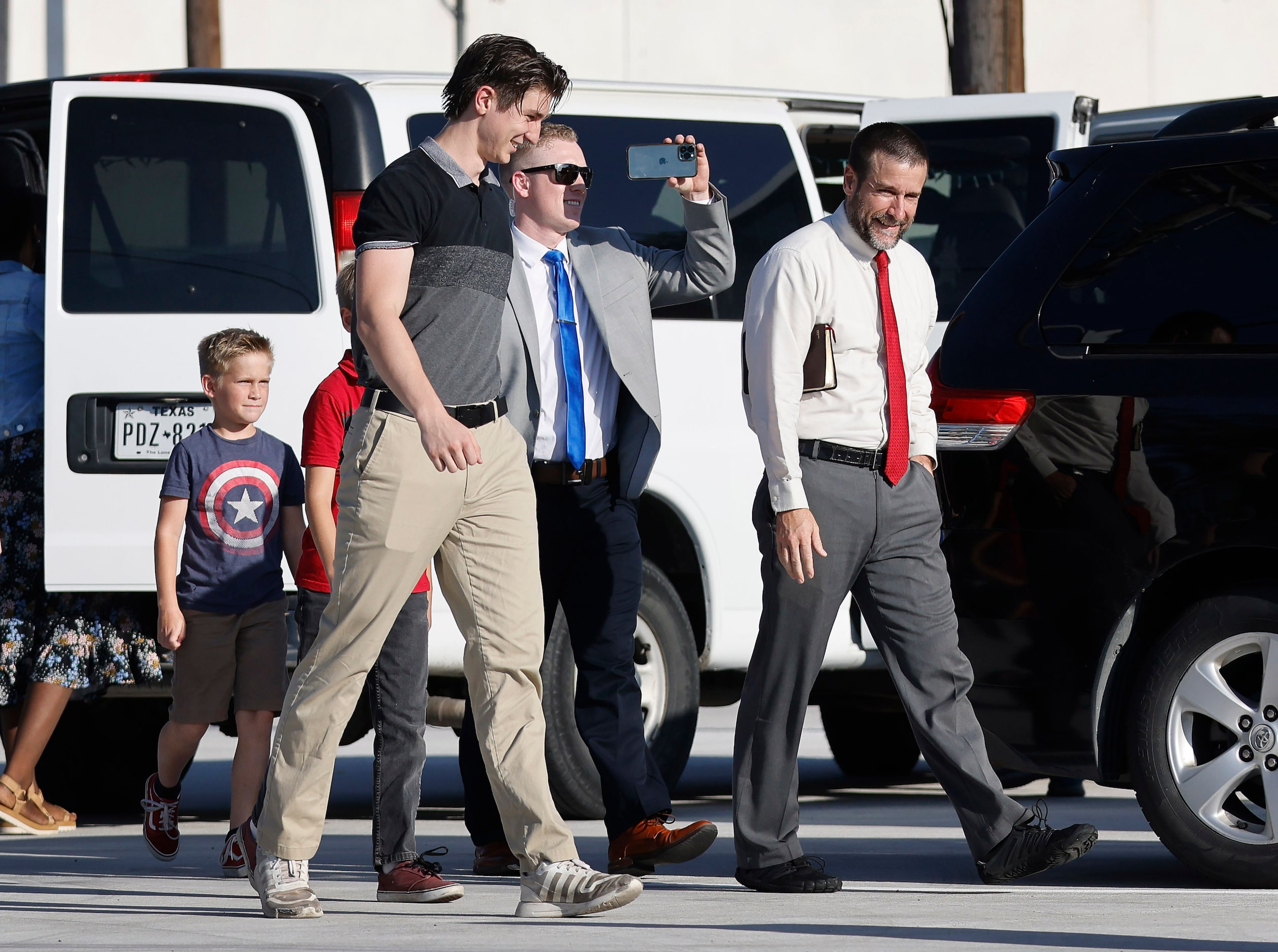 New Independent Fundamentalist Baptist founder Steven Anderson (right) arrived to the shouts...