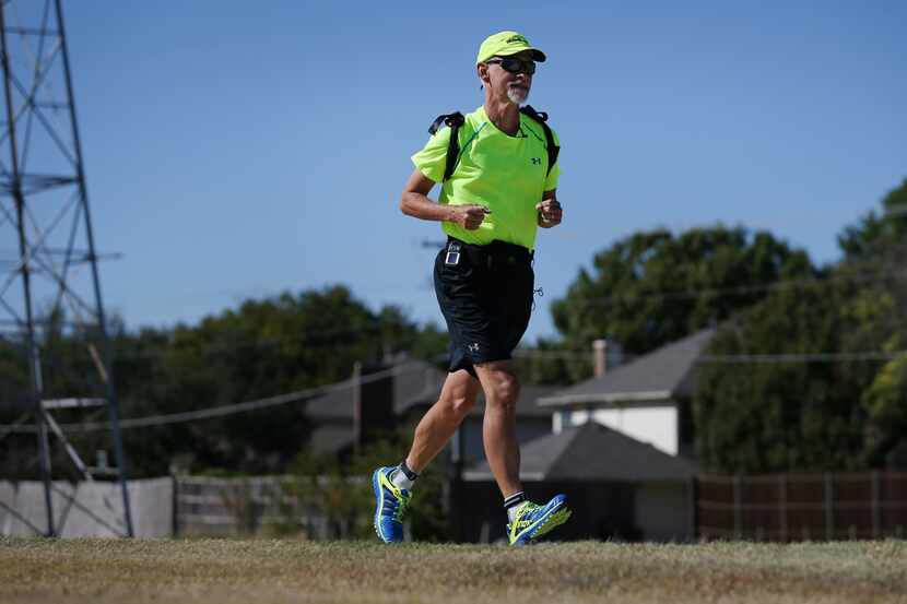 Long-distance runner Don Muchow had to stop a cross-country (literally) run to shelter in...