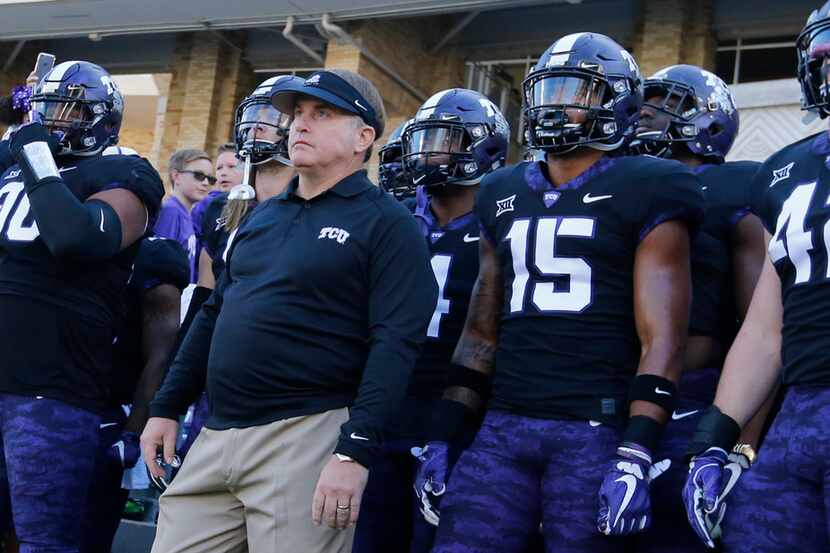 TCU head coach Gary Patterson is pictured before the Baylor University Bears vs. the TCU...