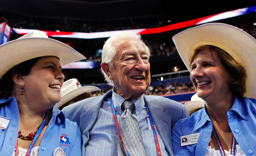 (l-r) Susan Fletcher of Frisco, Rep. Ralph Hall and Candy Noble of Plano at the Republican...