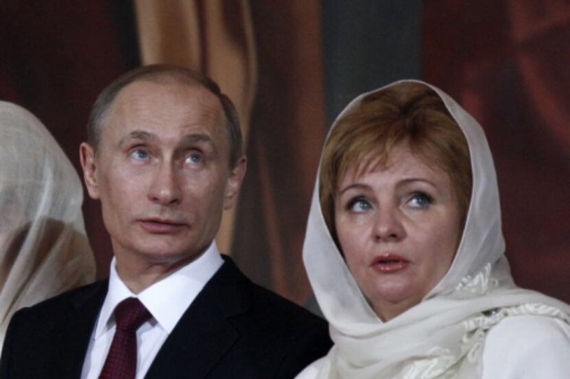 In this file photo taken on Saturday, April 23, 2011, Russian President Vladimir Putin and...