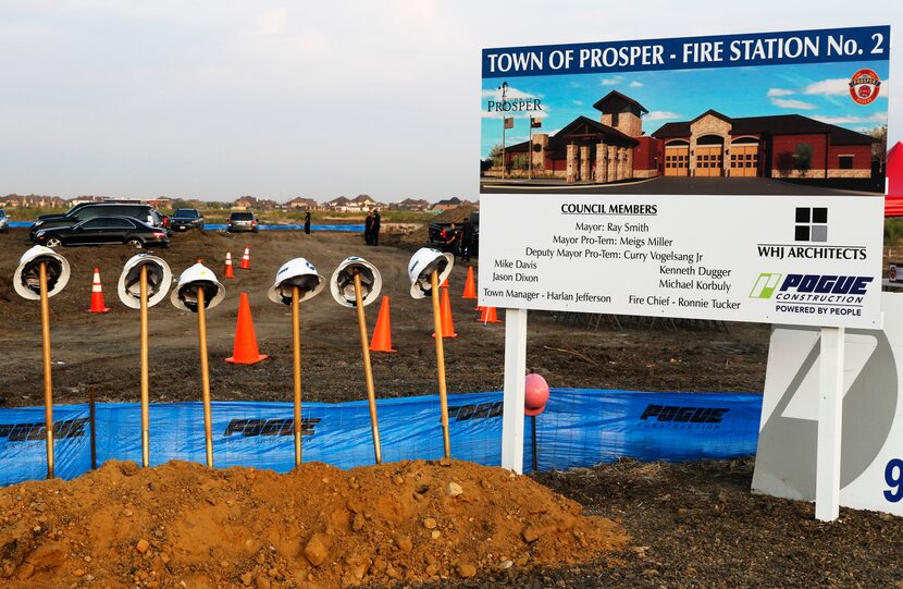 The town of Prosper broke ground on its second fire station on Wednesday. The site is...