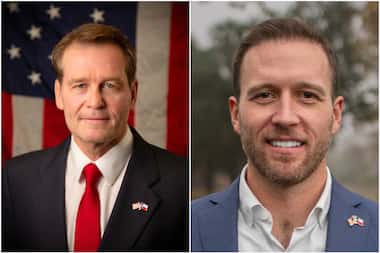Brent Hagenbuch, left, and Jace Yarbrough are running for the Republican nomination to a...