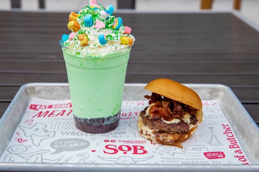 Son of a Butcher is offering a Shamrock Shake and The Irishman slider for St. Patrick's Day.