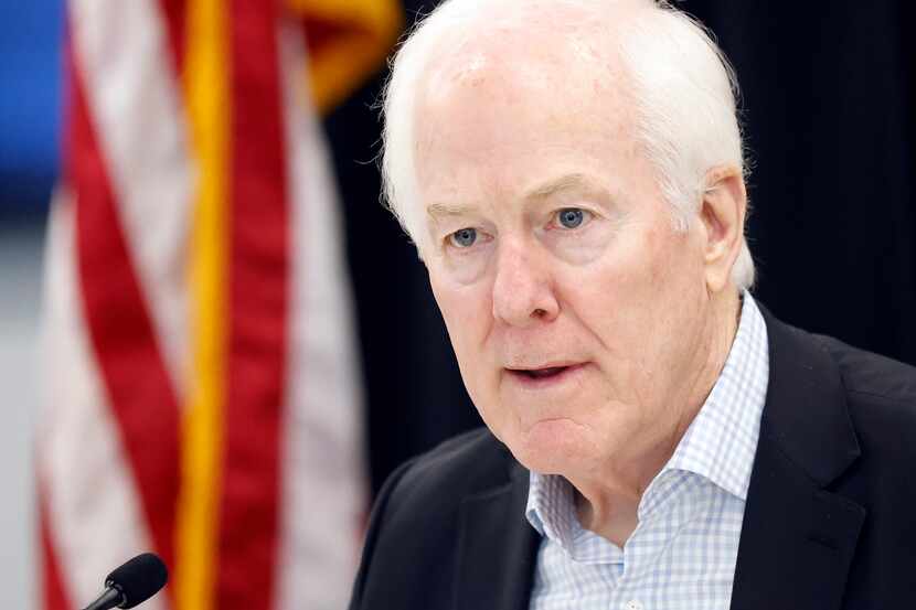 U.S. Sen. John Cornyn of Texas is pictured during a roundtable discussion about the Justice...