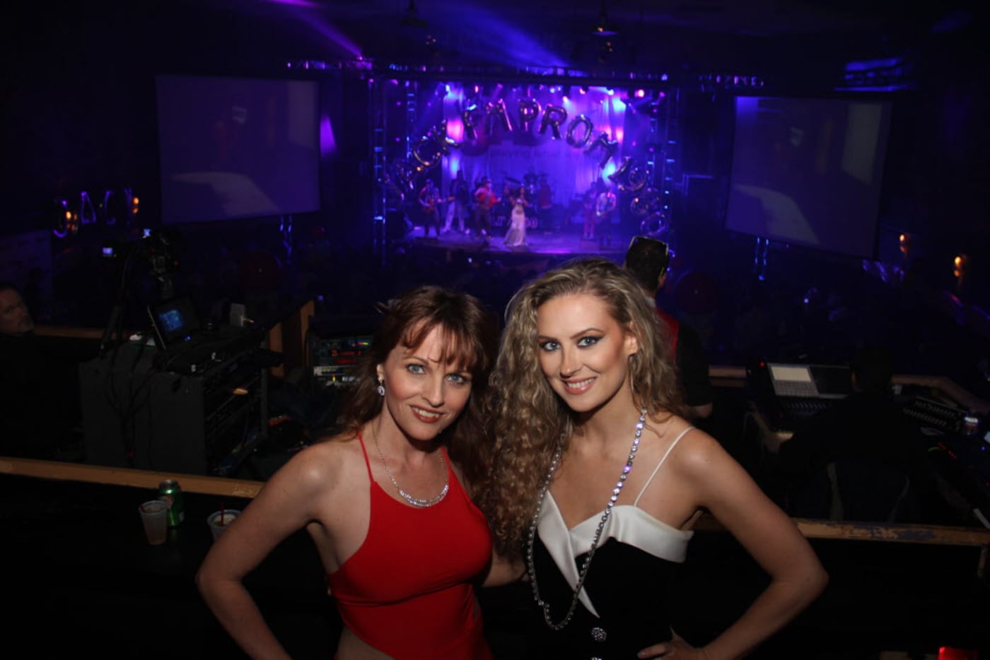 Donna Collins and  Paige Morrellat Jack FM's 1980's prom night at The Granada Theater on May...
