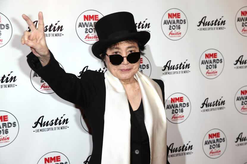  Yoko Ono posed for photographers at the NME 2016 music awards in LondonÂ onÂ Feb. 17. Ono...