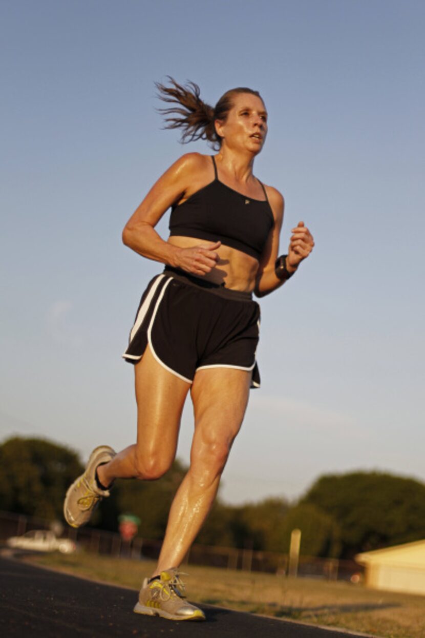 Cathy Buchanan started walking with a friend 10 years ago and now is one of the fastest...