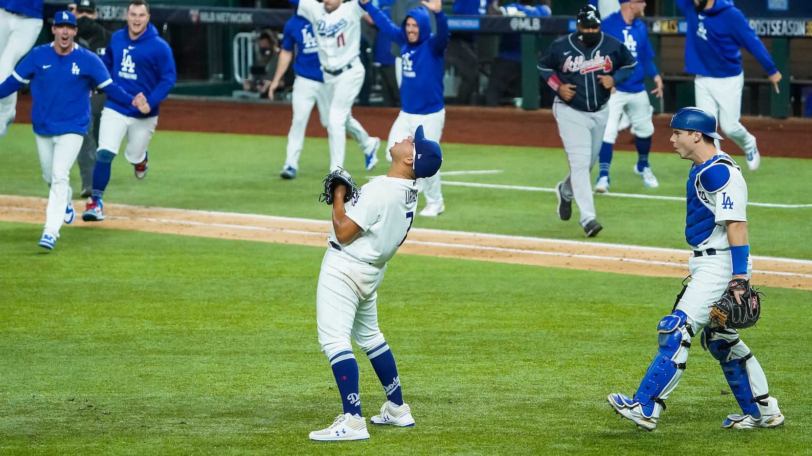 LA Los Angeles Dodgers Julio Urias World Series Champions