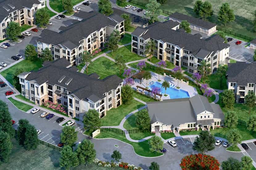 Developer Bridgeview Multifamily's Denton project will include 15 three-story apartment...