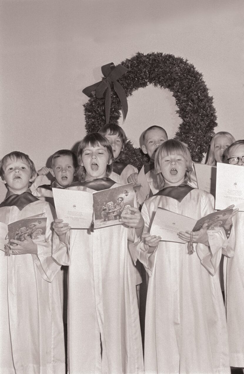 In this undated photo, a choir at Buckner Orphans Home in Dallas sings during a Christmas...