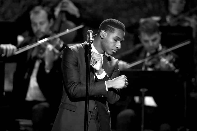 Singer Leon Bridges performs onstage during the 2015 American Music Awards at Microsoft...