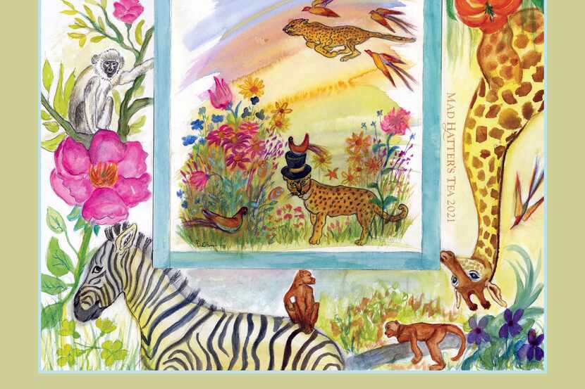 The “Out of Africa Into the Garden” scarf for the Mad Hatter's Tea highlights Africa’s...