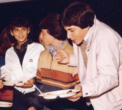 Lisi Hogue (left) at my bar mitzvah party in October 1981. That might be me at far right in...