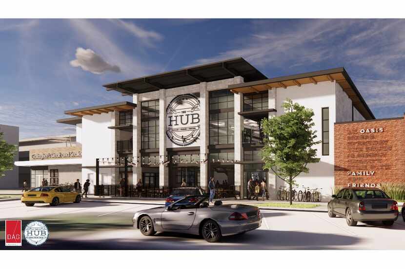 The Hub entertainment center is being built on S.H. 121 at Alma in Allen.
